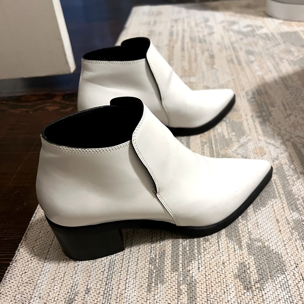 White Stella McCartney pointed toe ankle boots